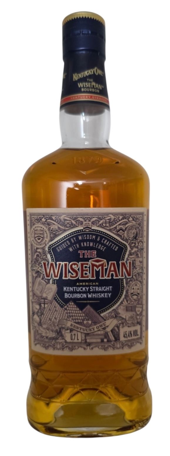 וויסקי ברבן אמריקאי - The wiseman -מצב טוב מאוד 
700 מ"ל. 45.4%. 
Kentucky Owl The Wiseman 