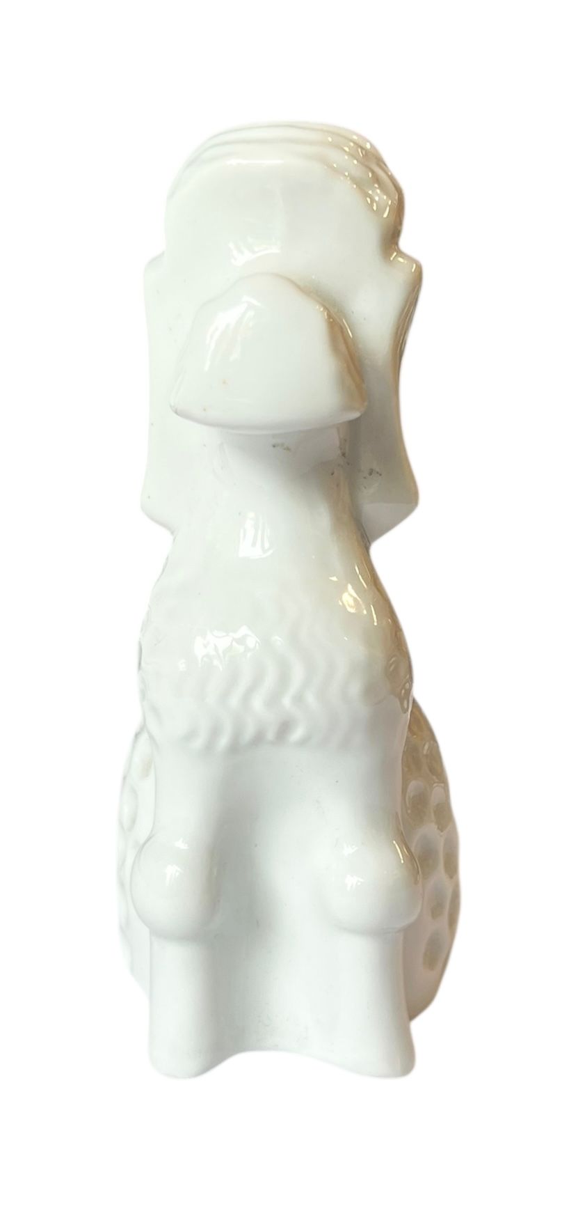 נעמן - פיגורת כלב פודל לבן 
פורצלן ישראלי 
13*6 סמ