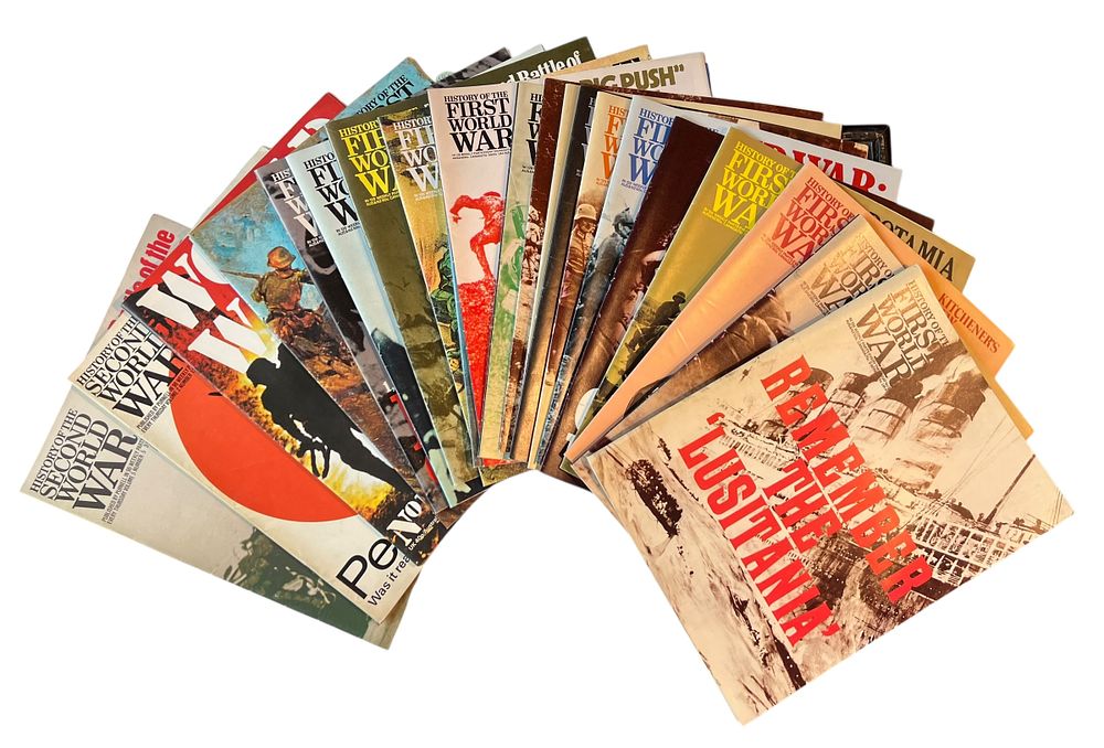 היסטוריה של מלחמת העולם הראשונה והשנייה - HISTORY OF THE WORLD WAR - מגזין 
לוט 19 גיליונות - 