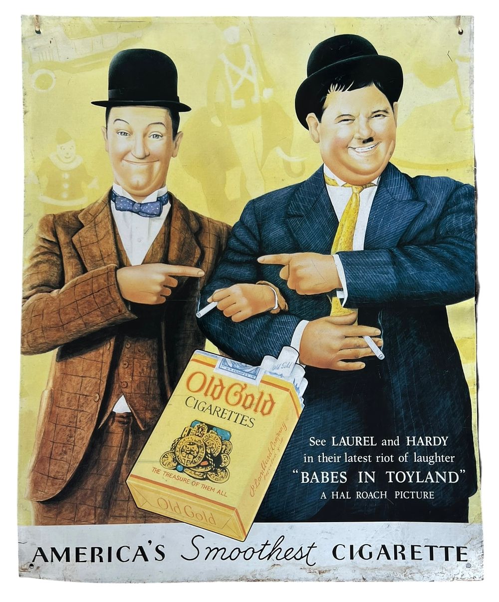 שלט פח - כרזת פרסומת רטרו השמן והרזה - הדפסה מחודשת 
בהשתתפות לורל והארדי, צמד הקומיקאים 