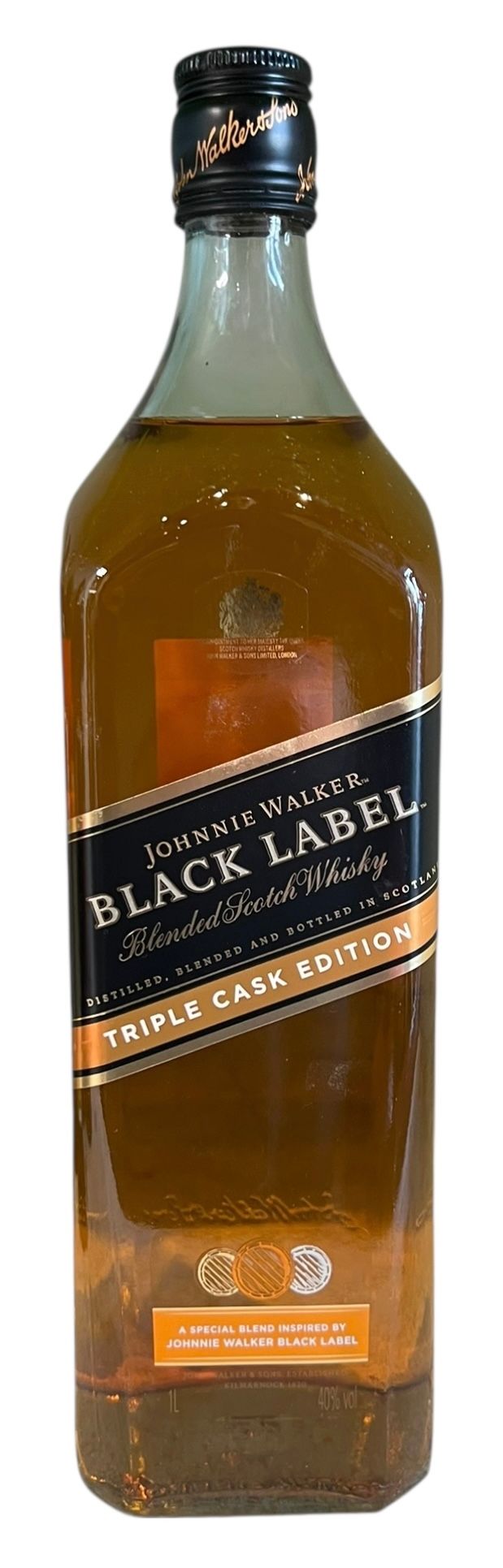 ג'וני ווקר - בלאק לייבל אריפל קאסק - 1 ליטר - מצב טוב מאוד 
Johnnie Walker Black Label 