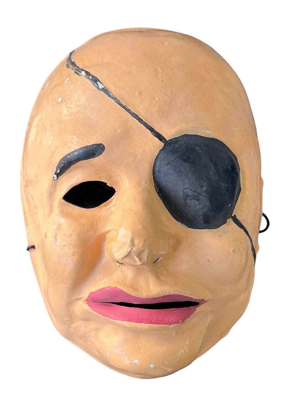 ישראלאינה - נדיר!!! מסכת פורים בדמותו של משה דיין 
פלסטיק עבה וקשיח, צבוע. 
שנות ה60 
24 ס"מ