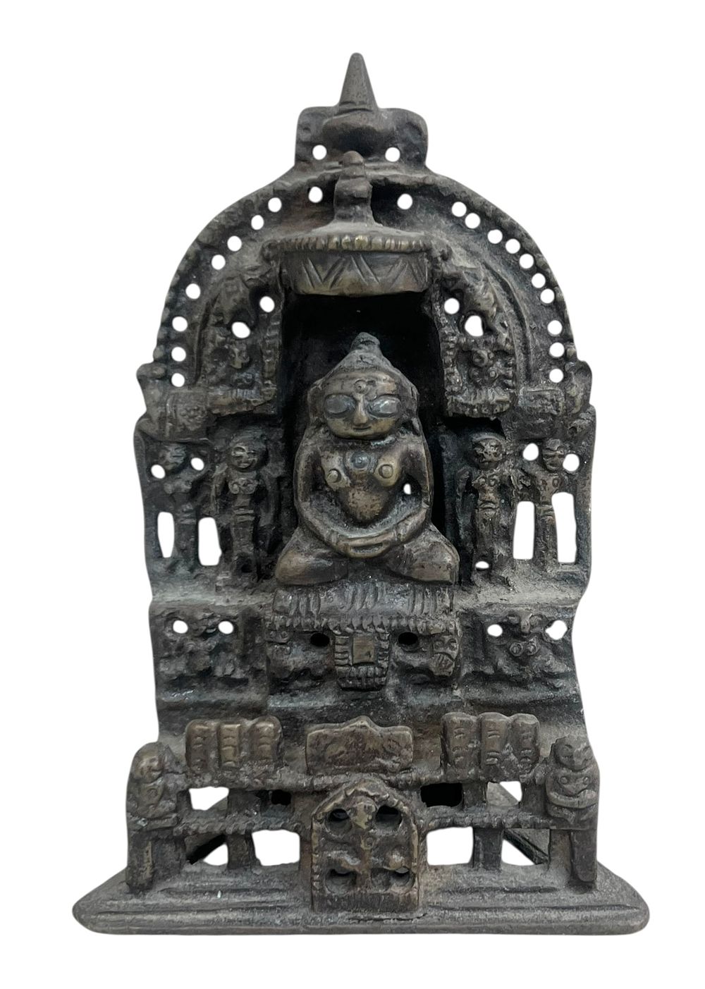 פסלון מזבח טיבטי וינטג' 
שימש למטרות פולחן אישיות/ביתיות 
פליז 
12.5*8 ס"מ 
משוערך המאה ה19