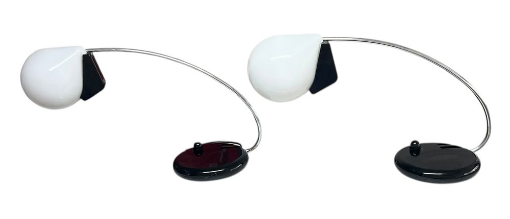 Bruno Gecchelin for Oluce - Dogale lamp - זוג מנורות שולחן איטלקיות וינטג' 
איטליה 