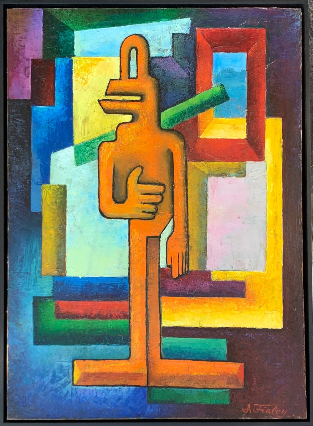 A.firlay - mean 
שמן על בד 
50*70 סמ 
חתום ומתוארך 1991