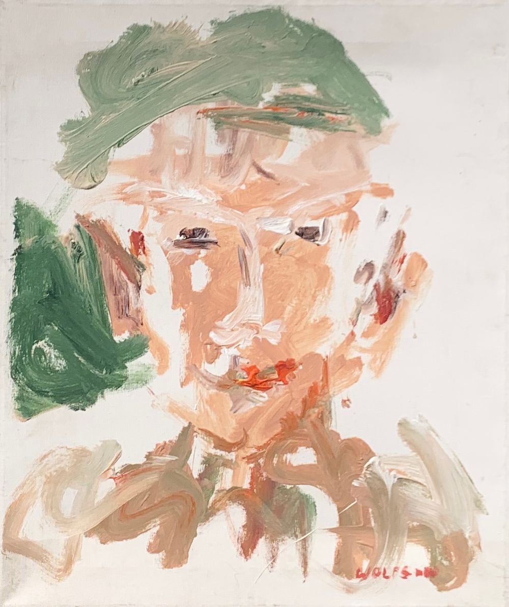 יובל וולפסון - סימון 
אקריליק על בד 
דיוקן בהקדשה אישית של האמן לאדם בשם סימון 
50*60 סמ
חתום