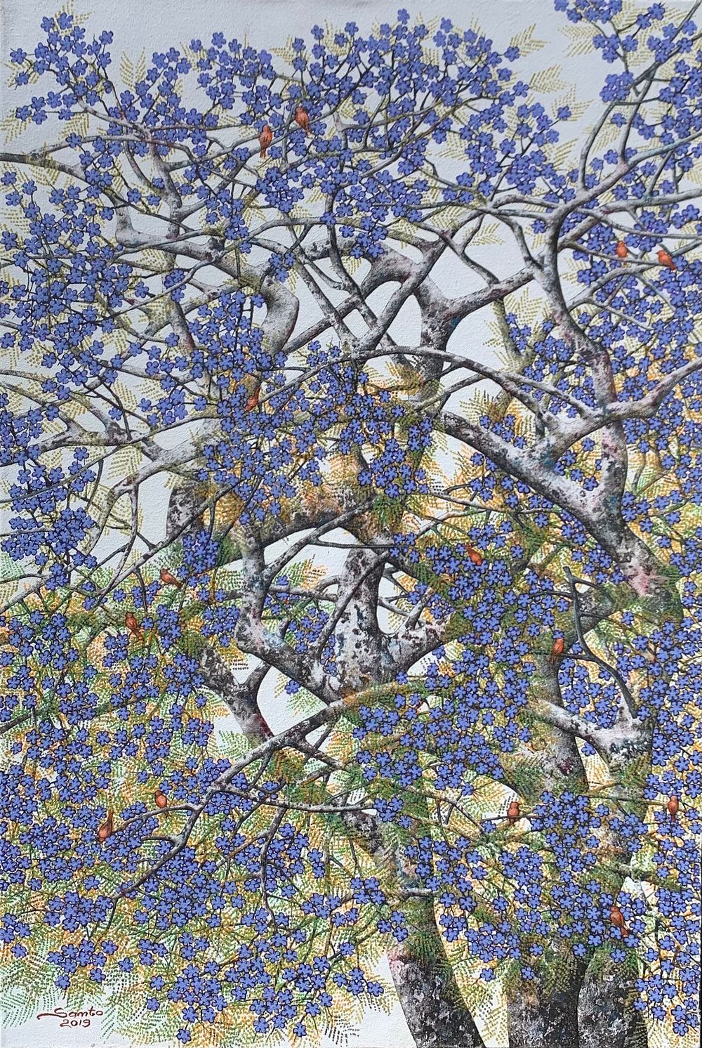 Samto - עץ ארצישראלי 
שמן על בד 
80*21 סמ 
חתום ומתוארך 2019 
סמטו, אמן אינדונזי אשר הציג 