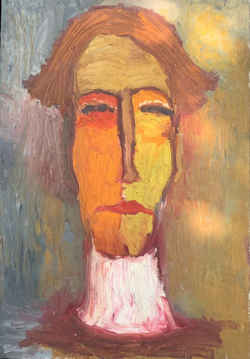 אמן לא ידוע - דיוקן אישה 
שמן על בד 
46*67 
ממוסגר