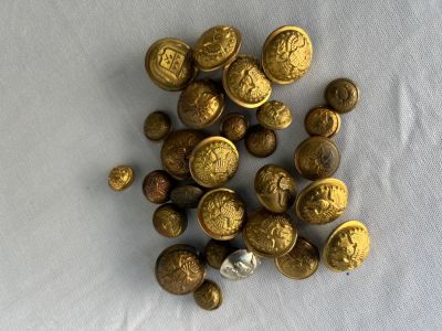 Lot of Indian Wars & Civil War Era Buttons. Larger lot of what appear to be civil war era staff 