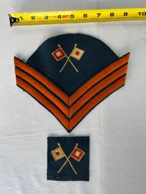 Indian Wars Signal Corps Sleeve Rank Insignia. Two Pieces total