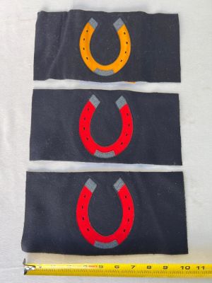 Indian Wars Farriers Sleeve Insignia. 3 total, 1 Cavalry, 2 artillery, all like new