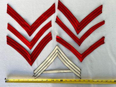 Lot of Indian Wars / Span Am Sleeve Rank Insignia. 5 artillery, 1 infantry- like new