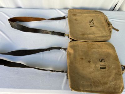 Two Large Indian Wars / Span Am Haversacks. Two nice complete Indian Wars to Spanish American 