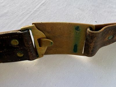 Personalized Model 1874 Indian Wars Belt & Buckle. An unusual personalized Model 1874 Indian 