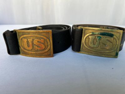 Two Model 1874 Indian Wars Belts w/ Buckles. Two nice Indian Wars Model 1874 belts with US 