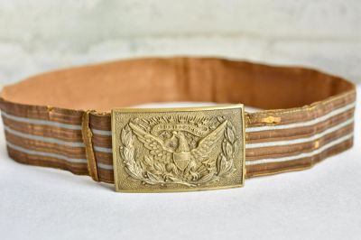 Indian Wars to Span Am Officers Belt & Eagle Plate. A very nice late Indian Wars to Spanish 