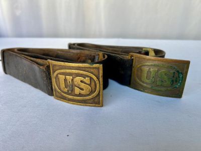 Two Model 1874 Indian Wars Belts w/ Buckles. Two model 1874 Indian wars belts with buckles. 