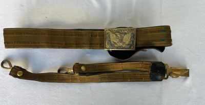 US Officers Gold Bullion Sword Belt & Eagle Plate. A very nice Indian Wars to Spanish American 