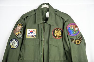 US Air Force Field Jacket with Squadron Patches. US Air Force Field Jacket with a variety of 