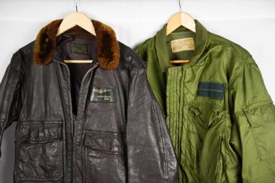 Two Identified US Navy Aviators Flight Jackets. A very nice leather Vietnam era? US, Navy 