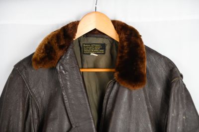 WWII Era Bauer G-1 Leather Flight Jacket. A World War II era, Bauer G-1 leather flight jacket 