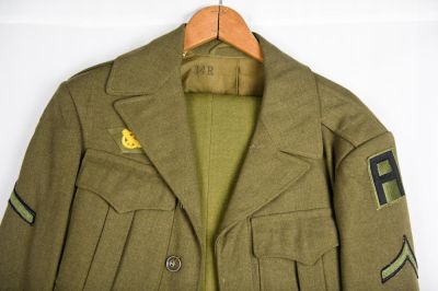 Identified WWII US 1st Army 7th Corps Ike Uniform Group. Nice Identified and un-researched World 