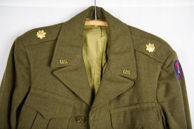Nice WWII 3rd Army Major's Ike Jacket. Very nice, super clean World War II Ike Jacket belonging 