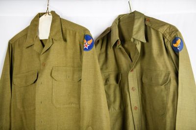Two Nice WWII Army Air Corps Shirts. Good to Excellent Condition!!
