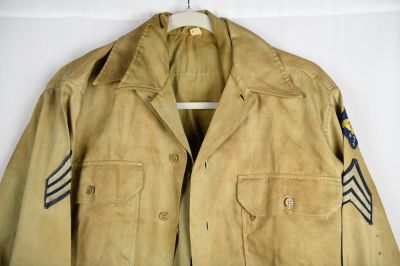 WWII US Far East Command Bush Jacket Group. Two fairly scares World War II US far East command 