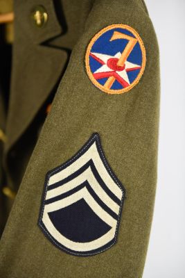 Identified WWII Fighter Squadron 7th Air Corps Tunic. Nice identified World War II Army Air 