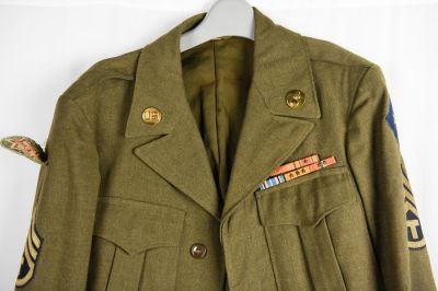 WWII US 6th Army, 40th Infantry Ike Jacket. A nice World War II Ike jacket with 6th Army patch 