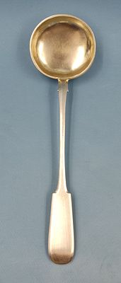 Серебряный половник. Царская Россия. Серебро 84 пробы. до 1908 года. Мастер ИП - Прокофьев И.П. 