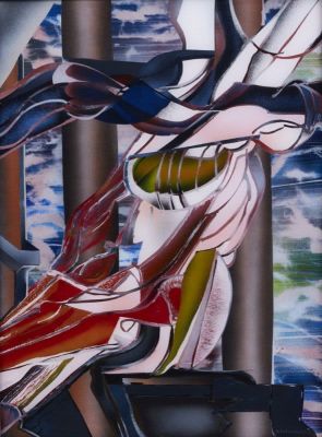 Alexej Baschlakow 1936 Slaboda/Orjol - 1980 Hannover - "Samsonmoment" - Hinterglasmalerei 