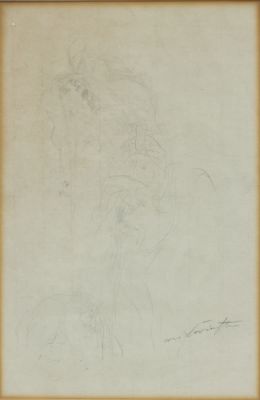 Lovis Corinth 1858 Tapiau - 1925 Zandvoort - Paar (sowie fig&uuml;rliche Skizzen) - 