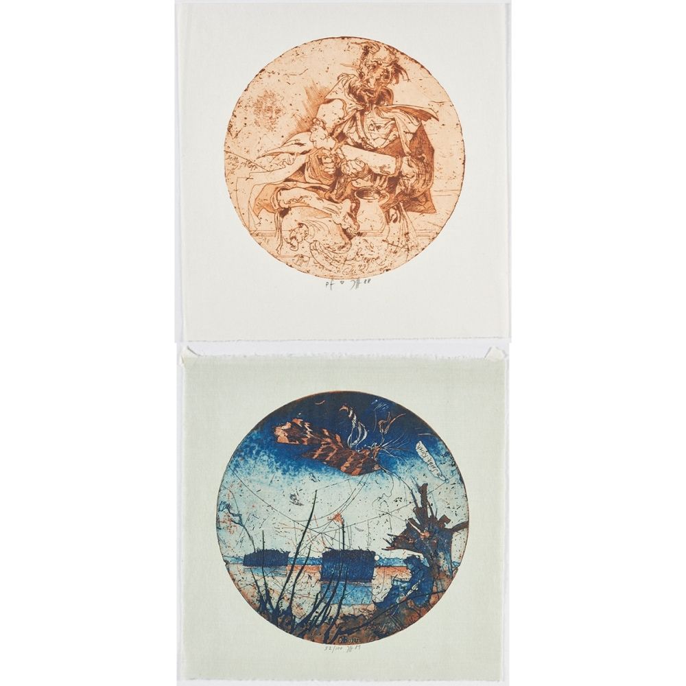 Horst Janssen 
1929 Hamburg - 1995 Hamburg - "Lieure" - Radierung/Papier. 25,4 x 25,2 cm, 35,3 