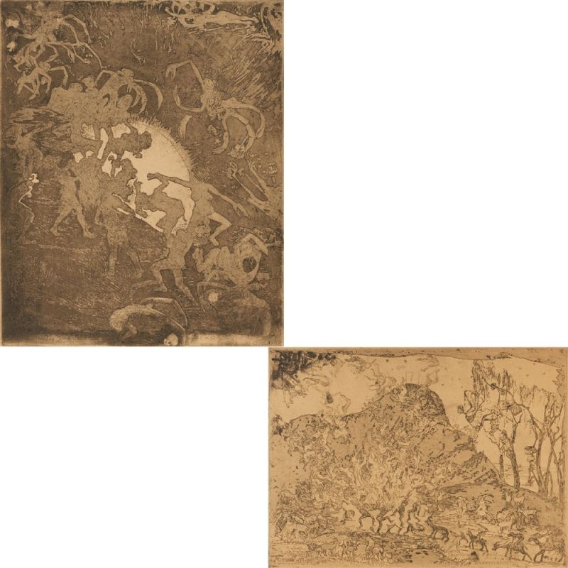 Oskar Laske 1874 Czernowitz - 1951 Wien Konvolut "Impressionen, Faust" - "Die Lamien" - 