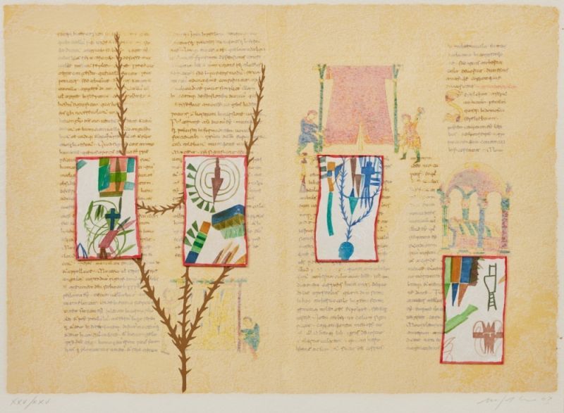 Mimmo Paladino 
1948 Paduli - lebt und arbeitet in Mailand - "Rabanus Maurus" - Radierung 