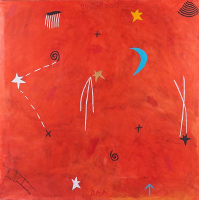 Diego Arango Arango 1946 Medell&iacute;n, Kolumbien - "Inverno" - &Ouml;l/Lwd. 170 x 170 cm. Monogr. m. u.: 