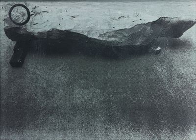 Joseph Beuys 1921 Krefeld - 1986 D&uuml;sseldorf - "Ein-Stein-Zeit" - Serigraphie/Zinkplatte. 