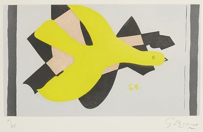 Georges Braque 1882 Argenteuil-sur-Seine - 1963 Paris - "L'oiseau et son ombre II" (Der Vogel 