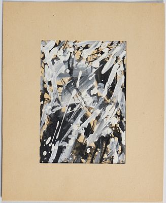 Carl Buchheister 1890 Hannover - 1964 Hannover - Ohne Titel - Gouache/Papier (Postkarte). 14,8 