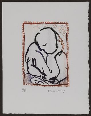 Pierre Alechinsky 1927 Brussels - lives and works in Bouvigal - Untitled - Colored aquatint 