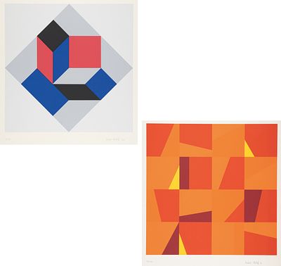 Herbert Aulich 1927 W&uuml;stendorf/Breslau - 2020 Offenbach Mixed media - Geometric composition in 