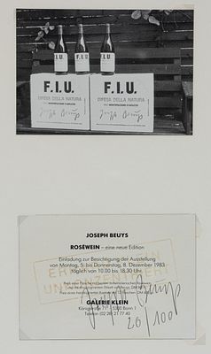 Joseph Beuys 1921 Krefeld - 1986 D&uuml;sseldorf - Invitation card for the action "Erhard Klein. 