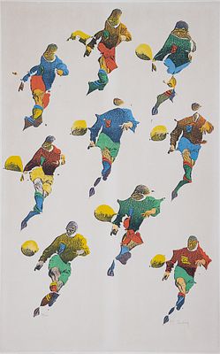 Pol Bury 1922 Haine-Saint-Pierre - 2005 Paris - "Copa del Mundo" - (1982) Color 
