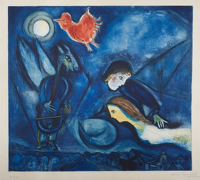Marc Chagall 1887 Witebsk - 1985 St. Paul de Vence - "Aleko" - (1955) Color etching/paper (BFK 