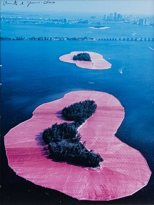 Christo 1935 Gabrovo - 2020 New York City - "Surrounded Islands" - Color offset/paper. 79.5 x 
