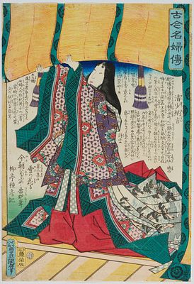 Farbholzschnitt ukiyo-e von Kunisada. Color woodblock print ukiyo-e by Kunisada Japan, 1786 