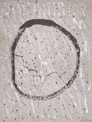 Hans Alvesen 1943 Rützen/Guhrau - Circle - (1988) Mixed media/paper. 34.5 x 26.5 cm, 72.5 x 