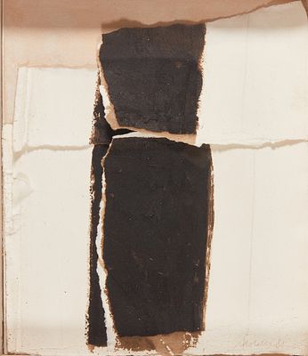 Hans Alvesen 1943 Rützen/Guhrau - "Two Figures" - (1988) Assemblage in a box frame. 39.5 x 35 